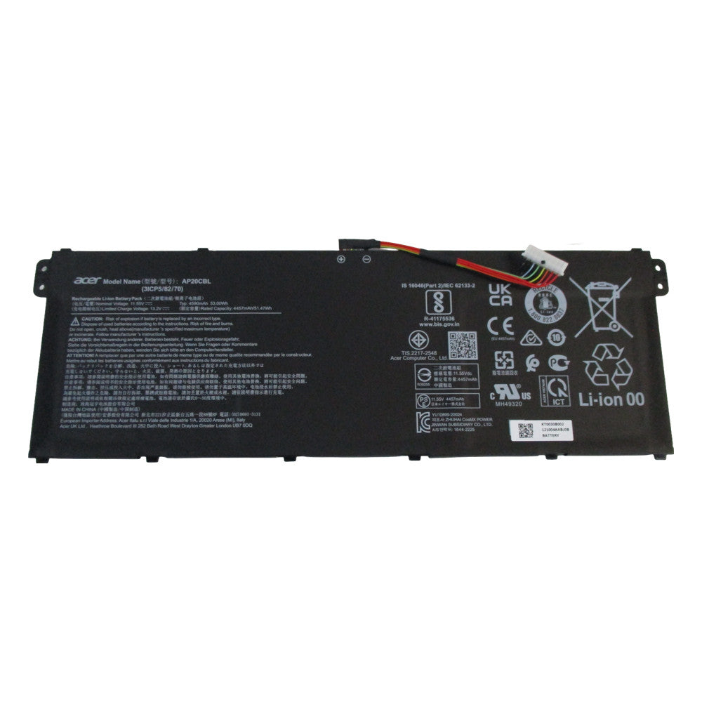 Acer KT.0030B.002 AP20CBL Laptop Battery 11.55V 4590mAh 53Wh